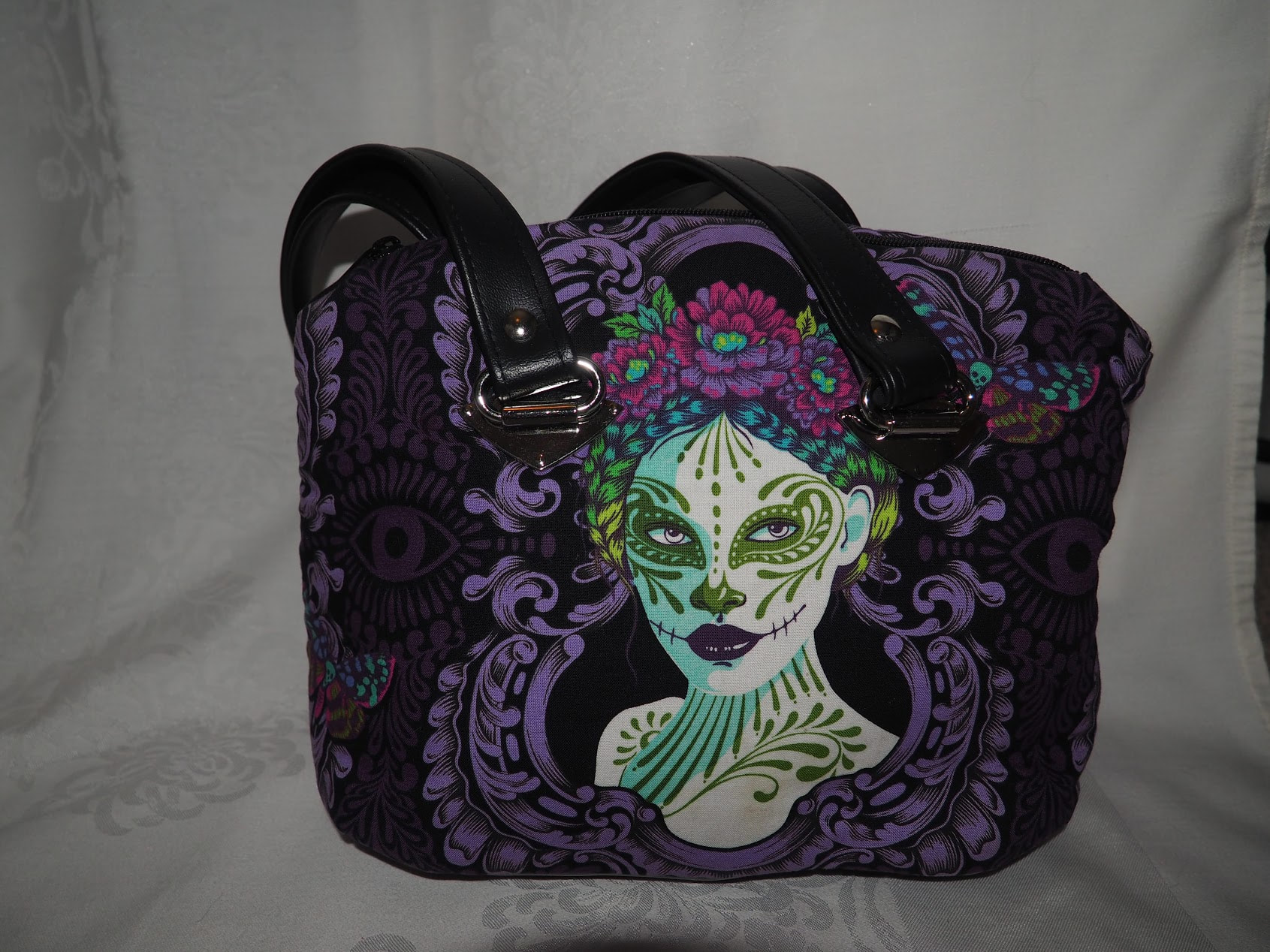 Handmade Lola Handbag - Purple De La Luna Portraits